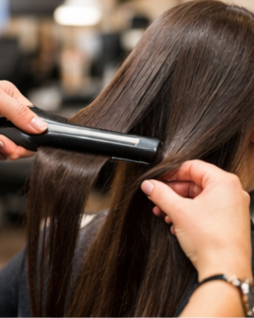 Alisado profesional con plancha - Tratamiento de keratina